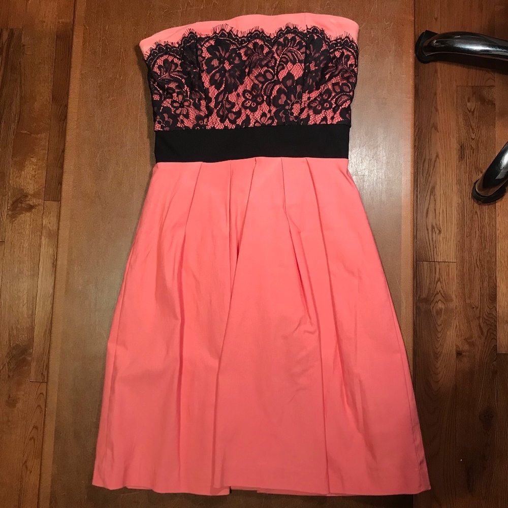 Orange lace formal dress